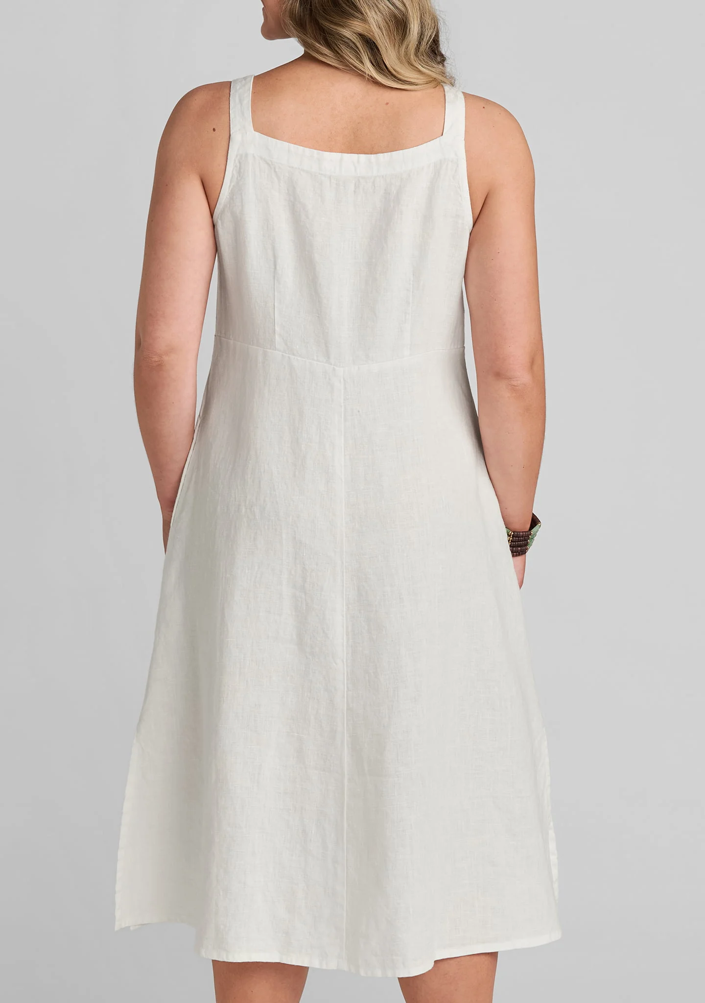 Sundress - Sleeveless Linen Dress - Image 9