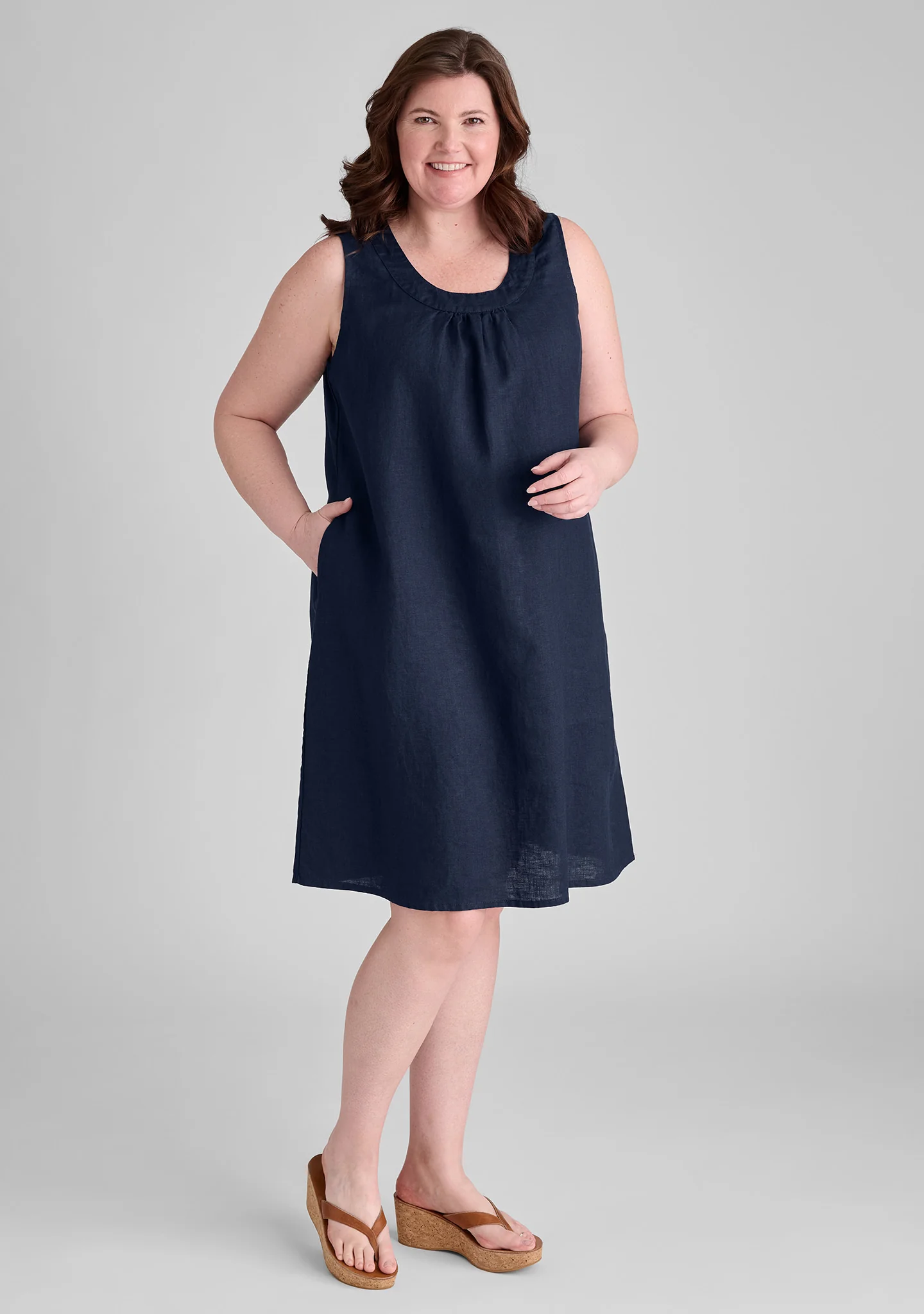 Tao Dress - Linen Shift Dress - FINAL SALE - Image 3