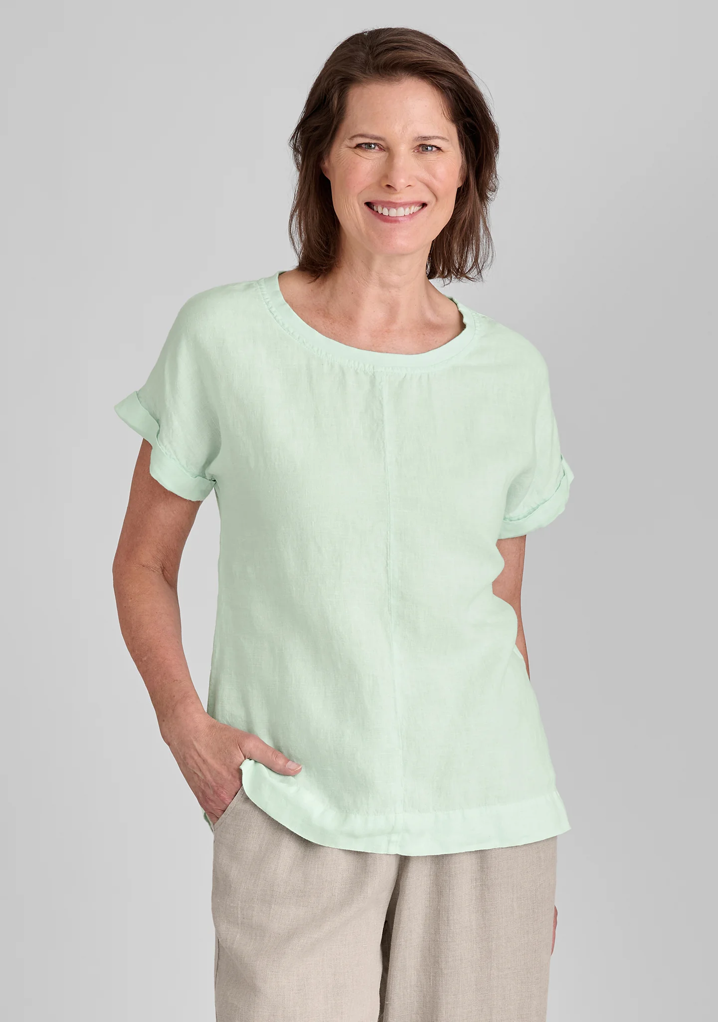 Tee Top - Linen T Shirt - FINAL SALE - Image 3