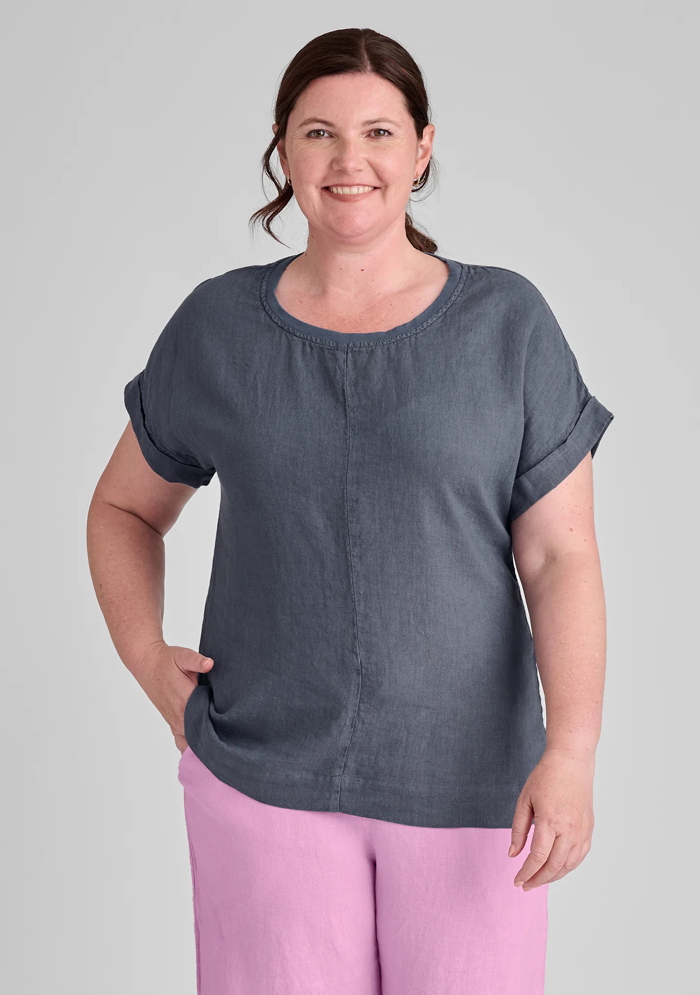 Tee Top - Linen T Shirt - FINAL SALE - Image 4
