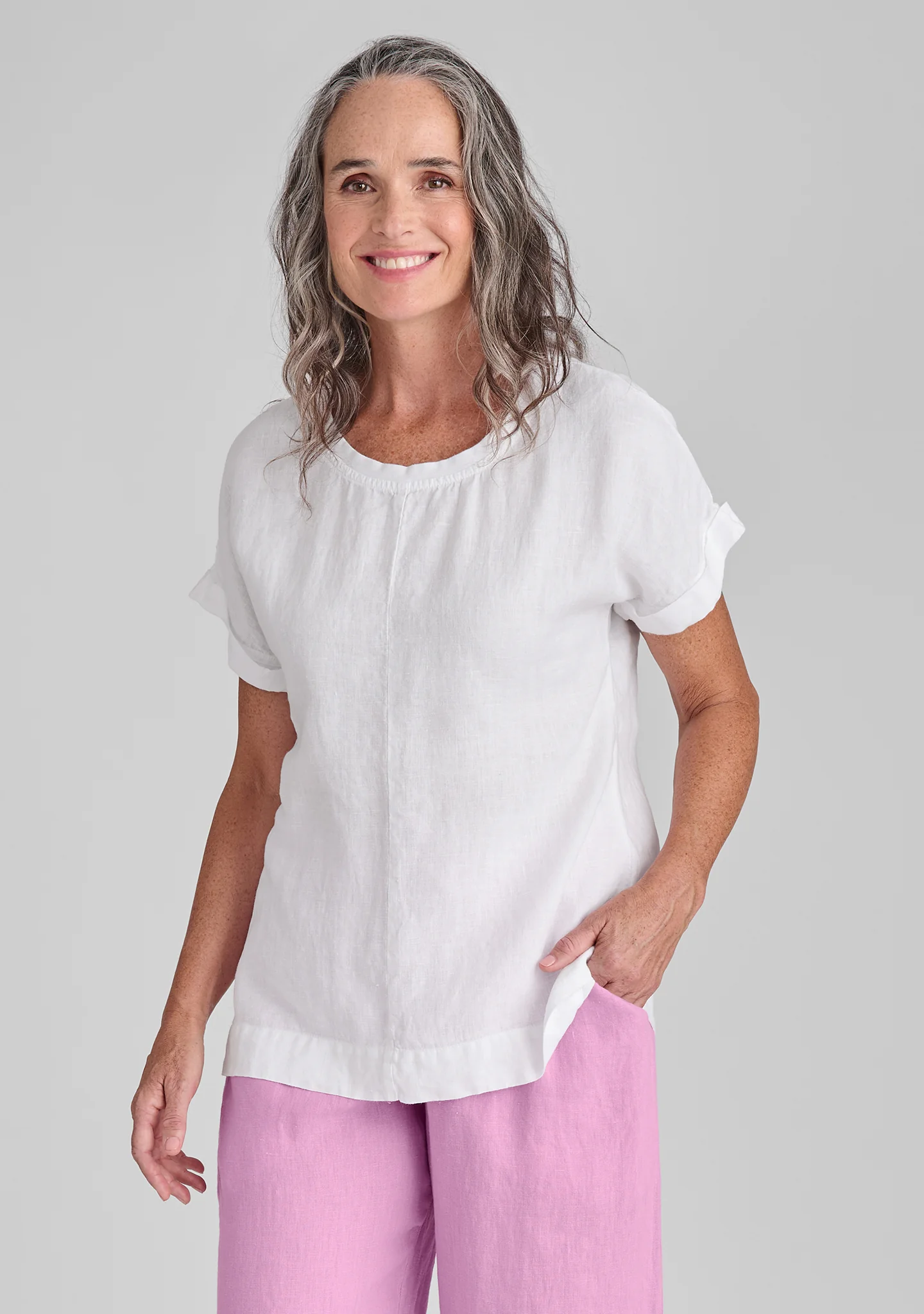 Tee Top - Linen T Shirt - FINAL SALE - Image 5
