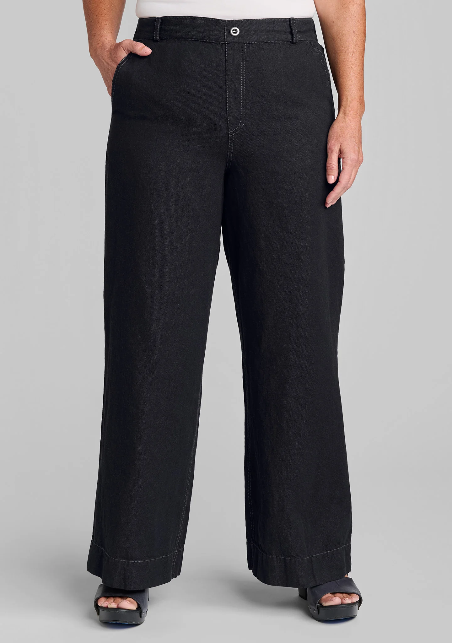 Trouser - Linen/Cotton Denim Pants - Image 7