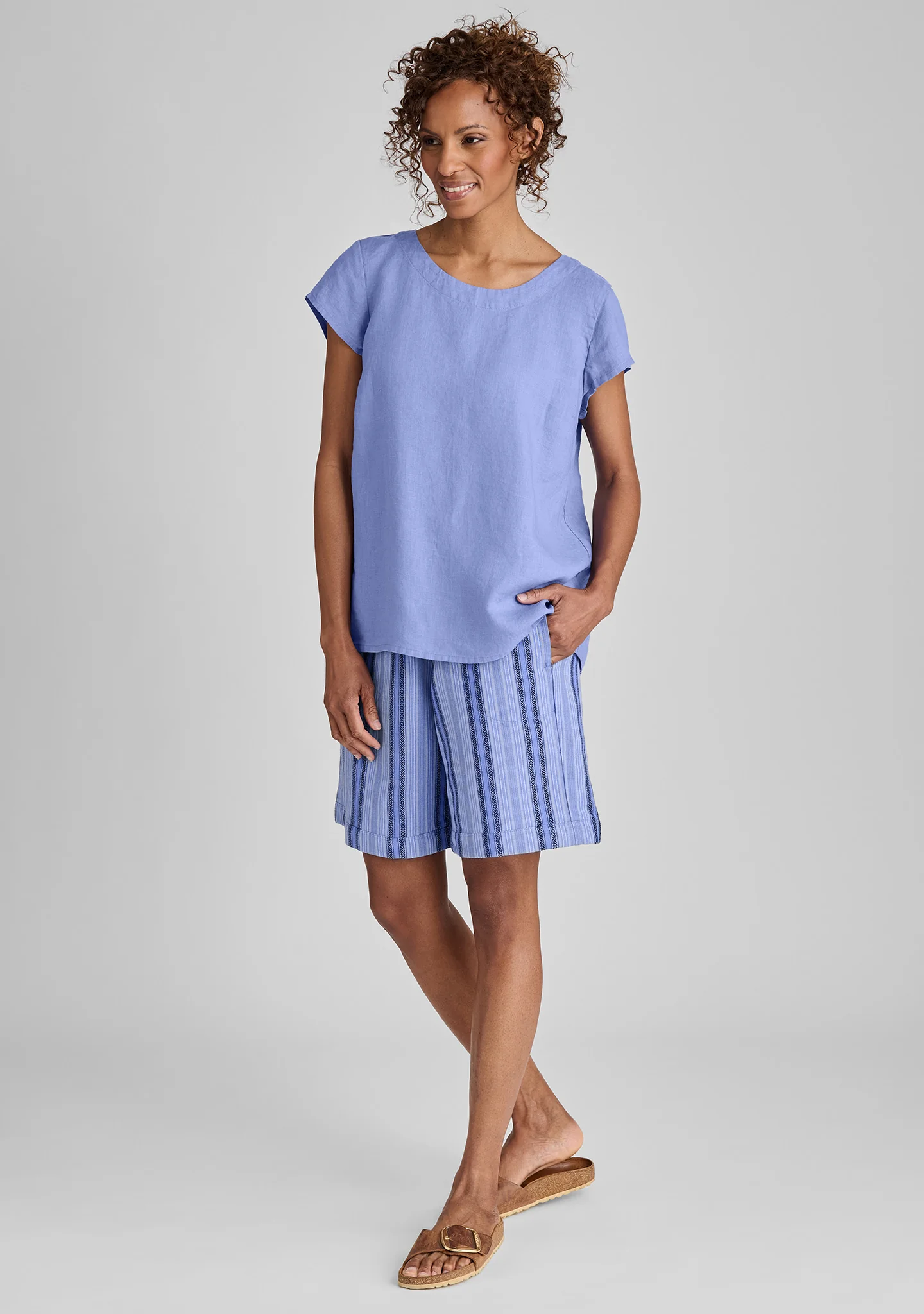 Tuck Back Tee - Linen T Shirt - FINAL SALE - Image 10