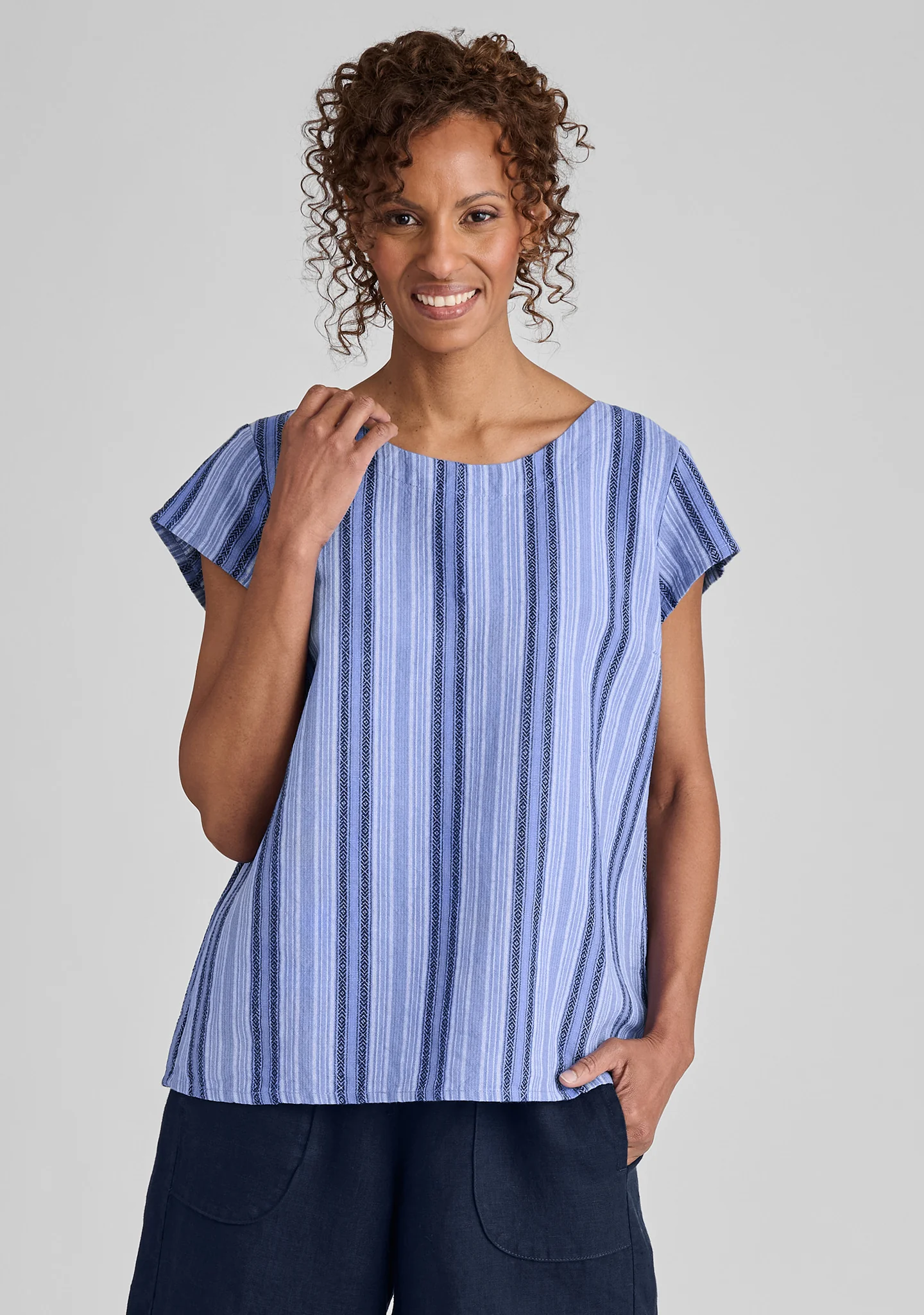 Tuck Back Tee - Linen T Shirt - FINAL SALE - Image 6
