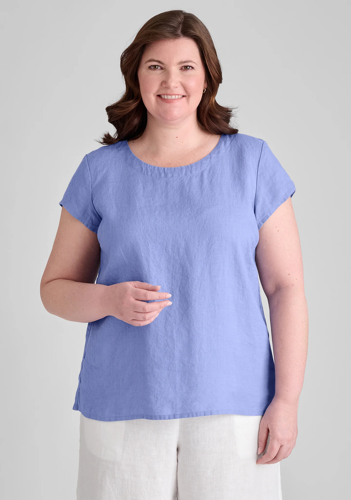 Tuck Back Tee - Linen T Shirt - FINAL SALE - Image 7