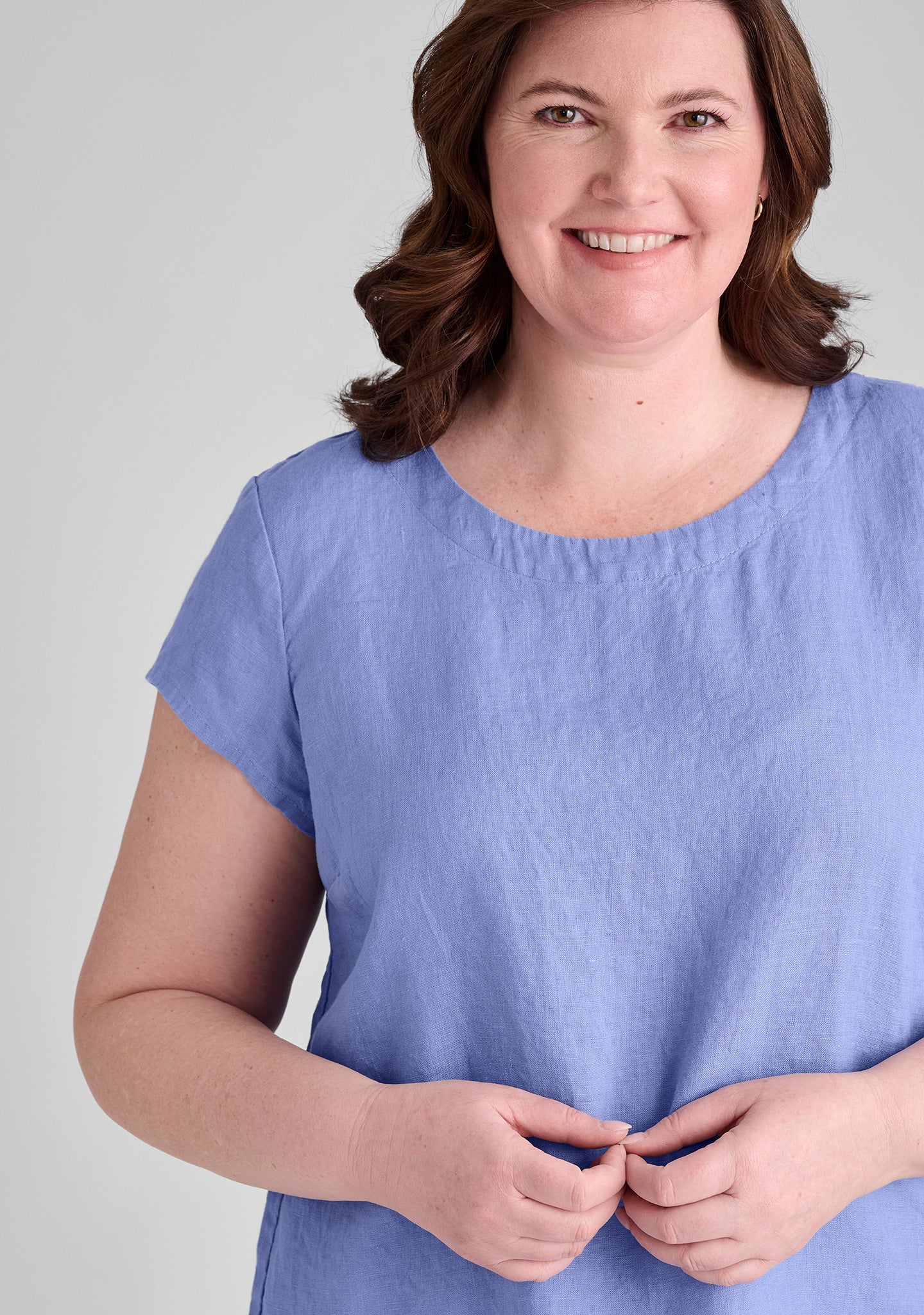 Tuck Back Tee - Linen T Shirt - FINAL SALE - Image 8