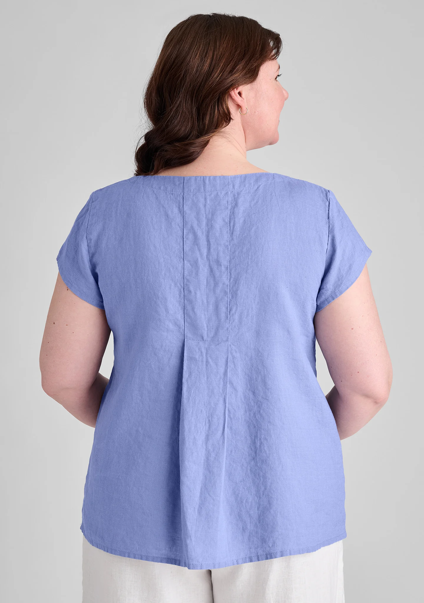 Tuck Back Tee - Linen T Shirt - FINAL SALE - Image 9
