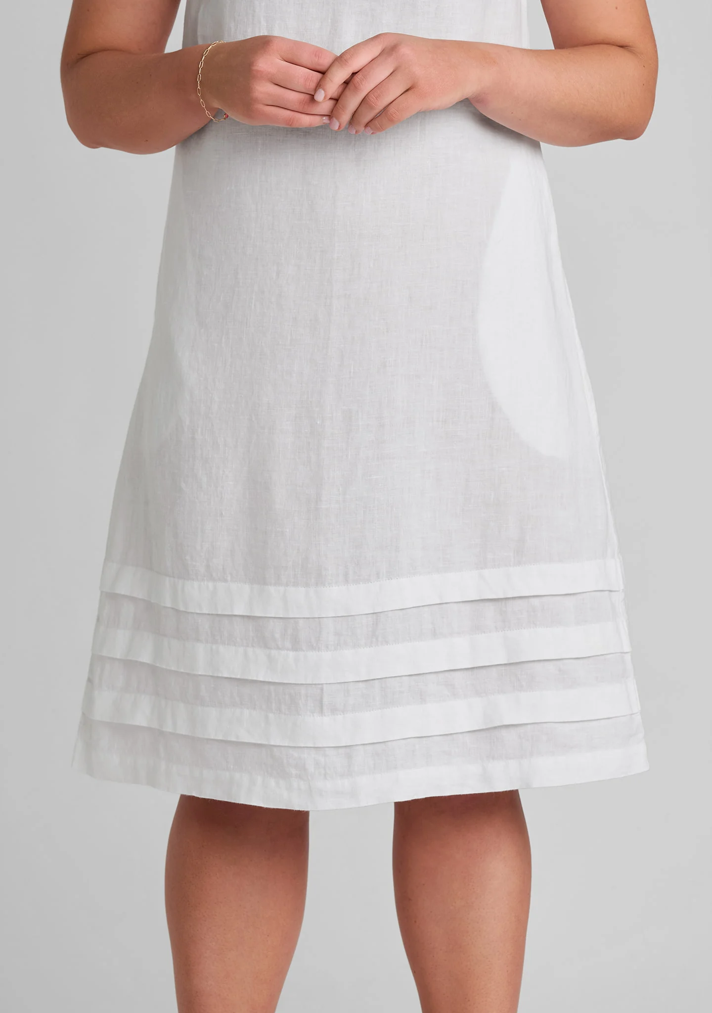 Tuck Dress - Linen Shift Dress - Image 5