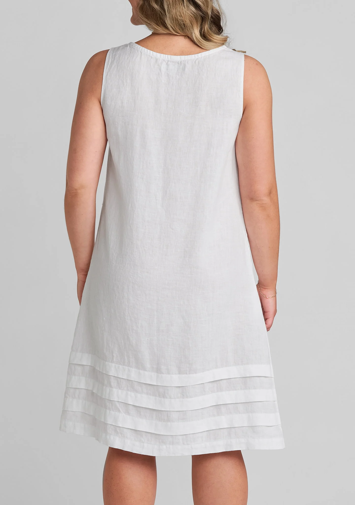 Tuck Dress - Linen Shift Dress - Image 7