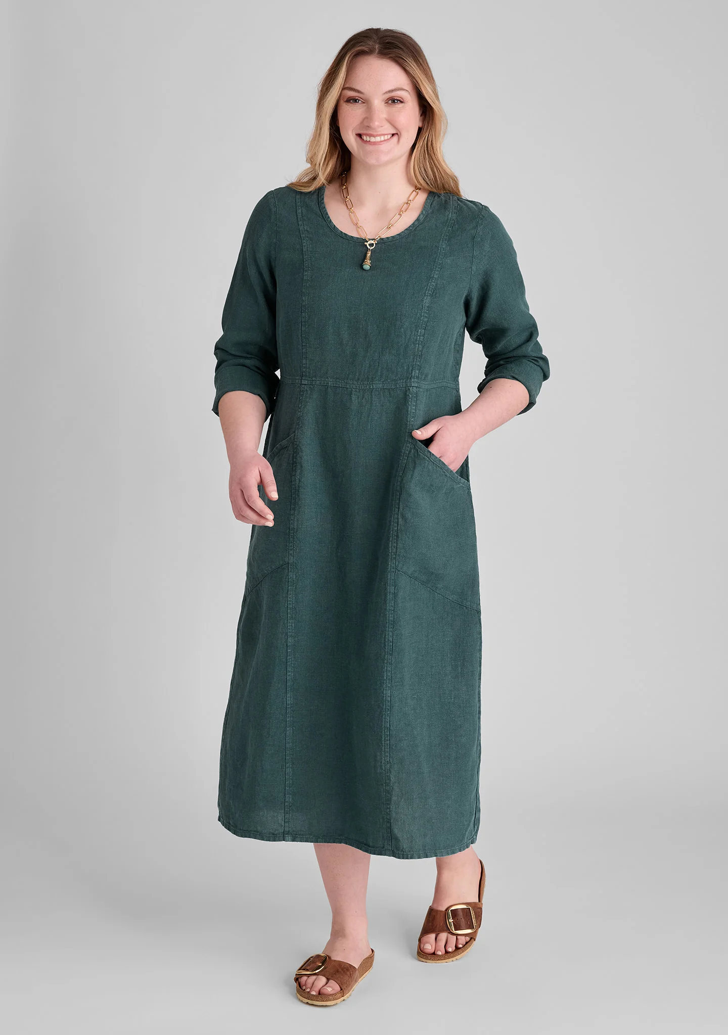 Vintage Dress - Linen Dress - FINAL SALE - Image 4