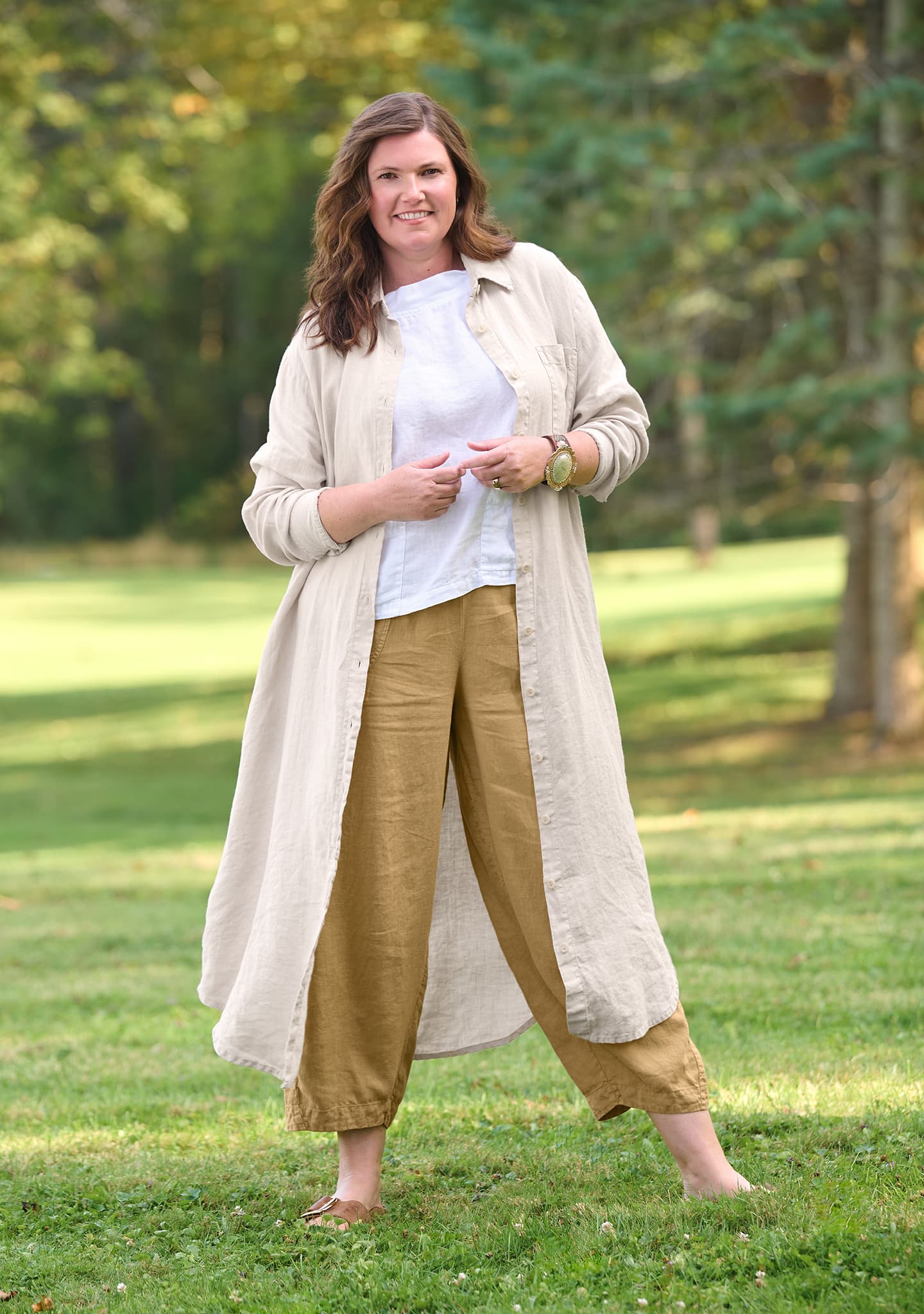 Weekender Dress - Linen Button Down Dress - Image 13