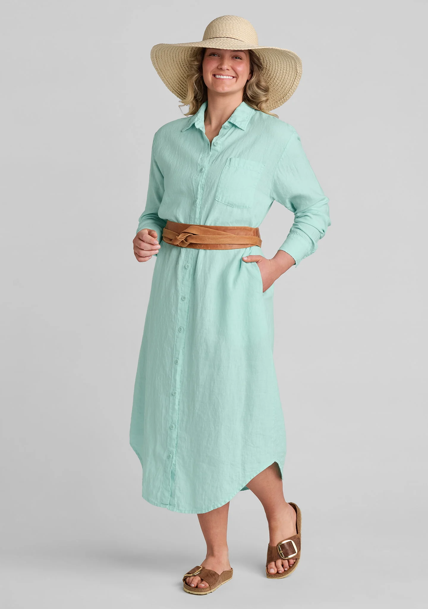 Weekender Dress - Linen Button Down Dress - Image 5