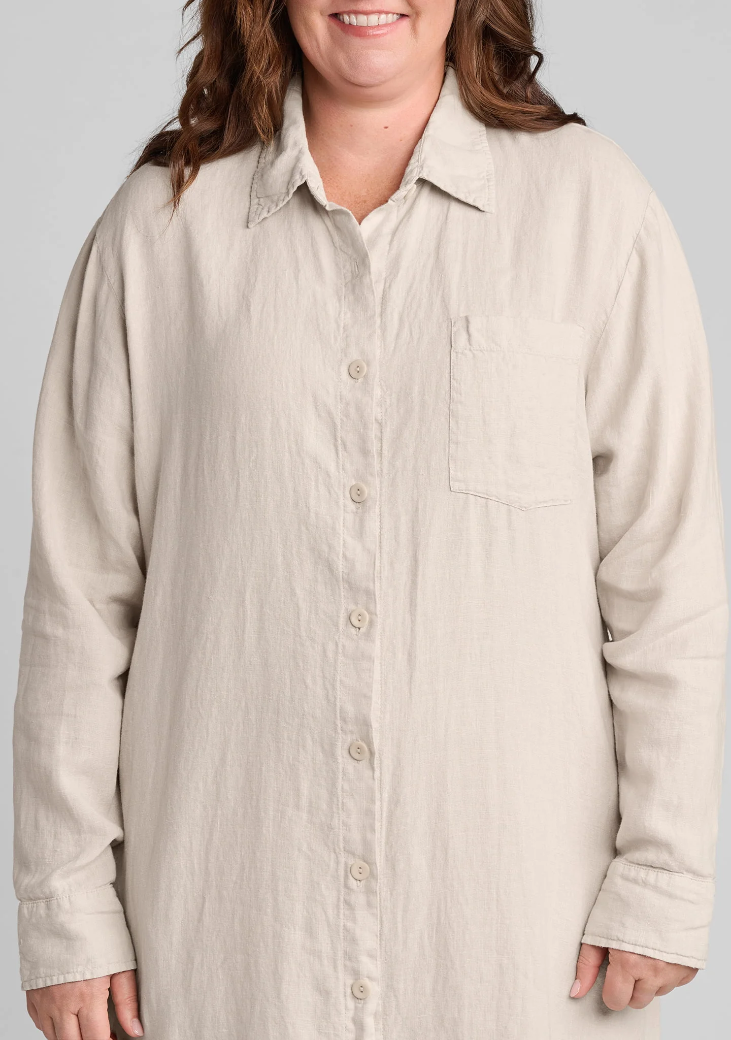 Weekender Dress - Linen Button Down Dress - Image 9