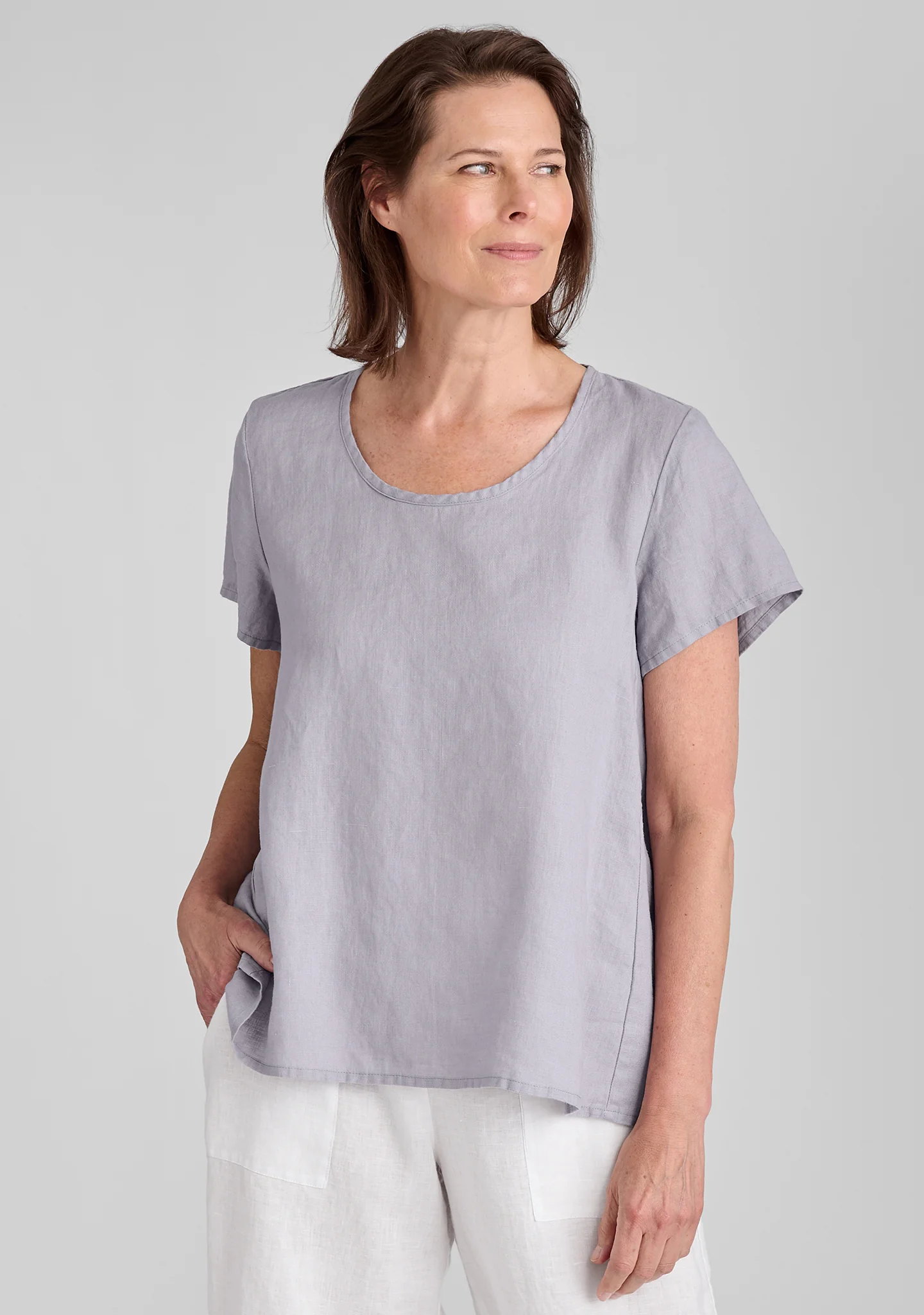 Weightless Tee - Linen T Shirt - FINAL SALE - Image 3