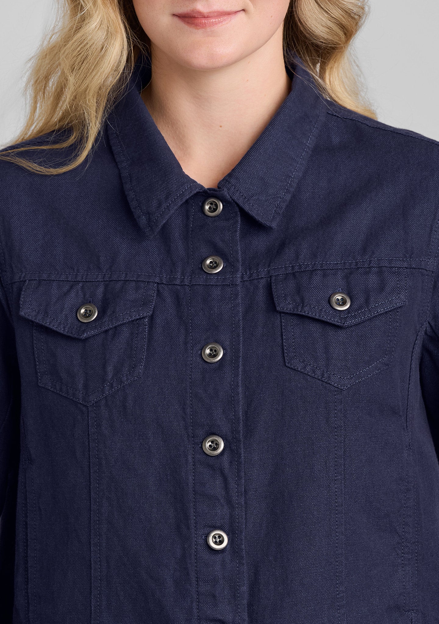 Western Jacket - Linen/Cotton Denim - Image 4