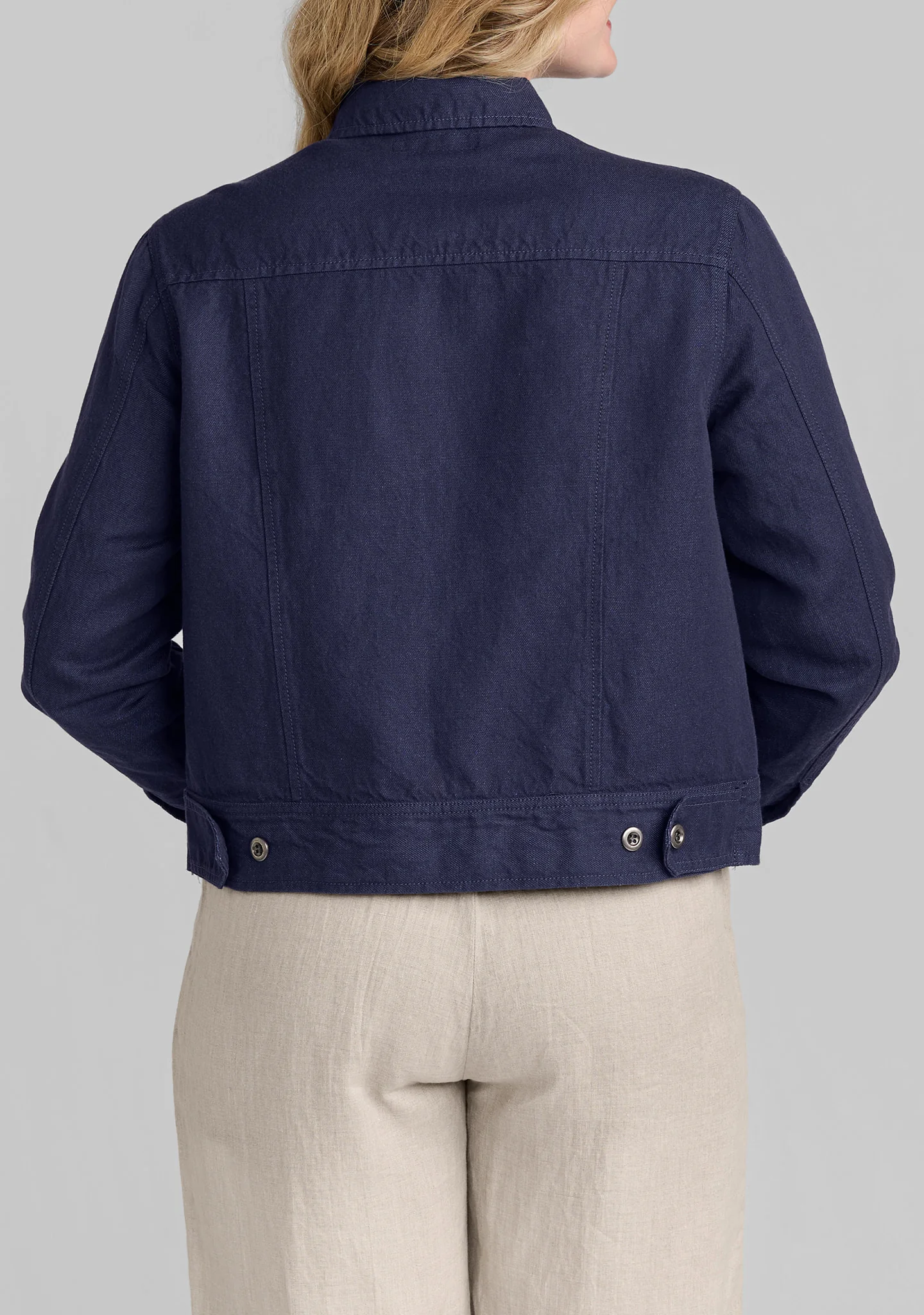 Western Jacket - Linen/Cotton Denim - Image 5