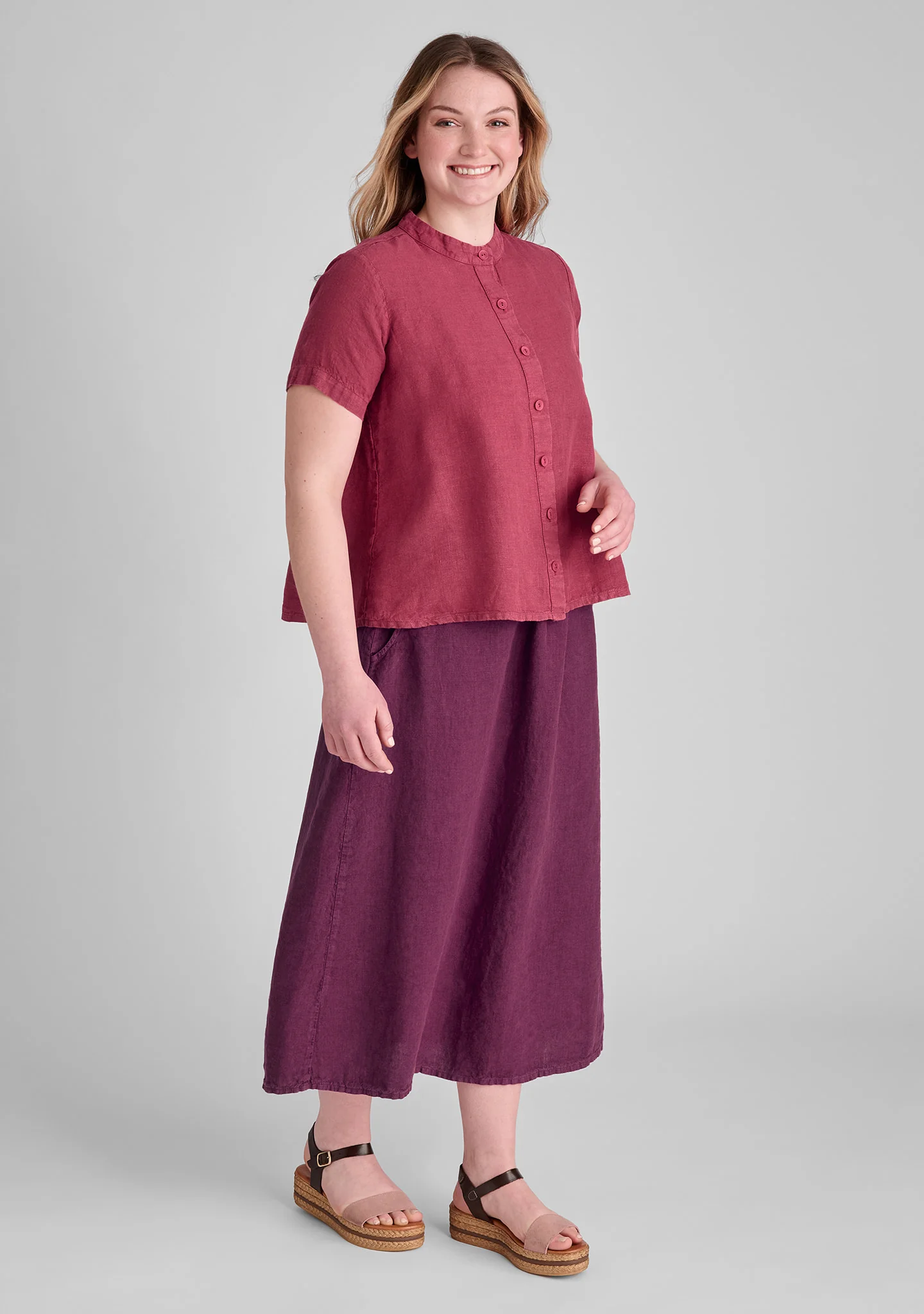 Zdenka Blouse - Linen Button Down Shirt - FINAL SALE - Image 4